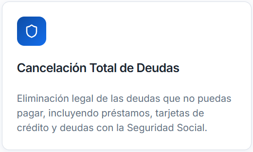 Cancelación de deudas bancarias, financieras y públicas, y vivienda habitual